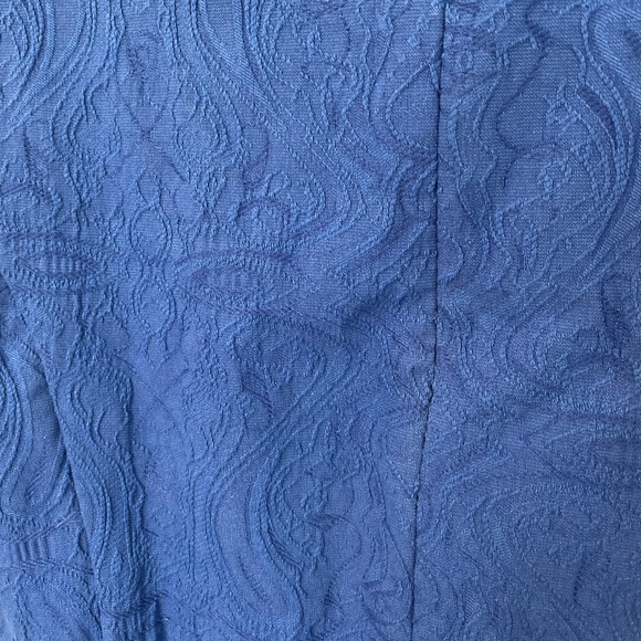 Elle Navy Blue Lace Pattern Dress - Picture 3 of 4